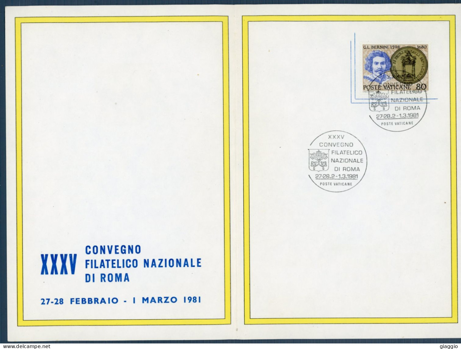 °°° Francobolli - N. 1880 - Vaticano Annullo Speciale Fuori Formato °°° - Lettres & Documents