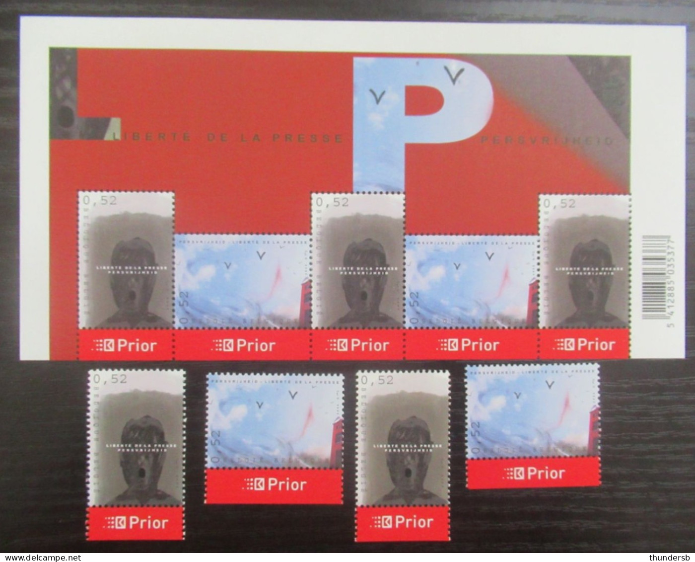 F3494/95 En 3494/95 'Persvrijheid' - Postfris ** - Face Value: 4,68 Euro - Unused Stamps