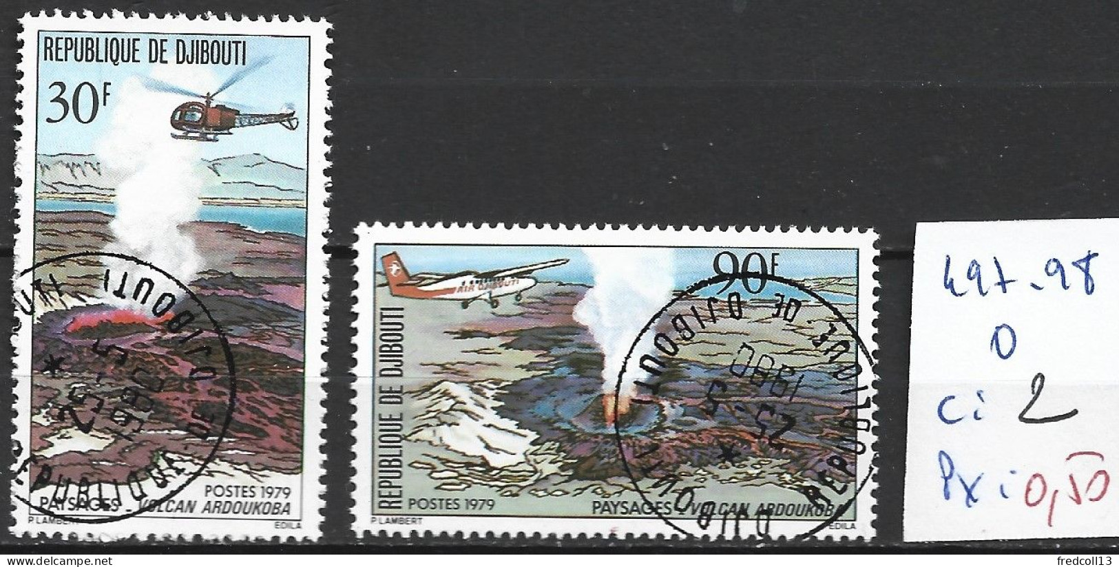 DJIBOUTI 497-98 Oblitérés Côte 2 € - Djibouti (1977-...)