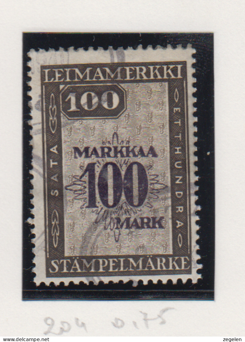 Finland Fiskale Zegel Cat. Barefoot Documentary 204 - Revenue Stamps