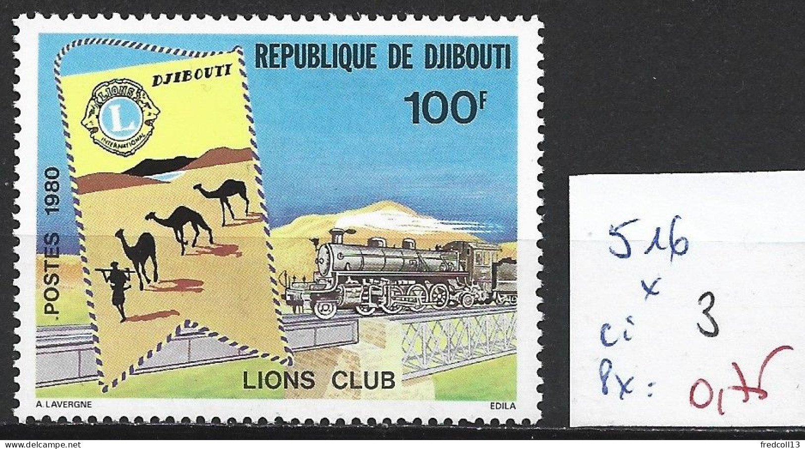 DJIBOUTI 516 * Côte 3 € - Djibouti (1977-...)