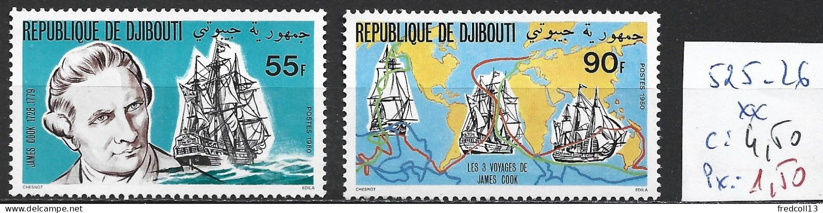 DJIBOUTI 522-26 ** Côte 4.50 € - Djibouti (1977-...)