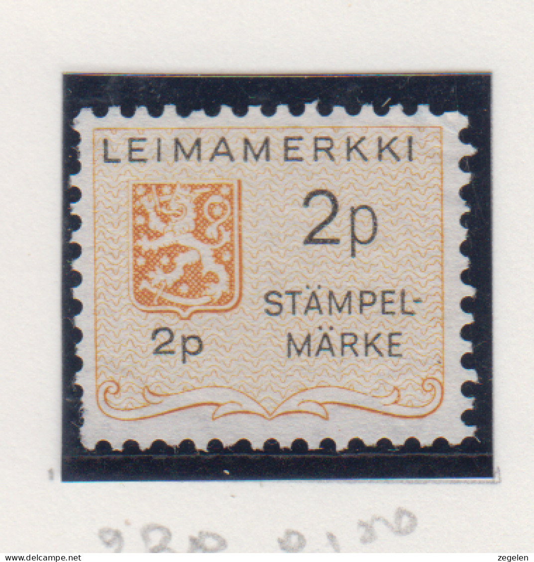 Finland Fiskale Zegel Cat. Barefoot Documentary 220 - Revenue Stamps