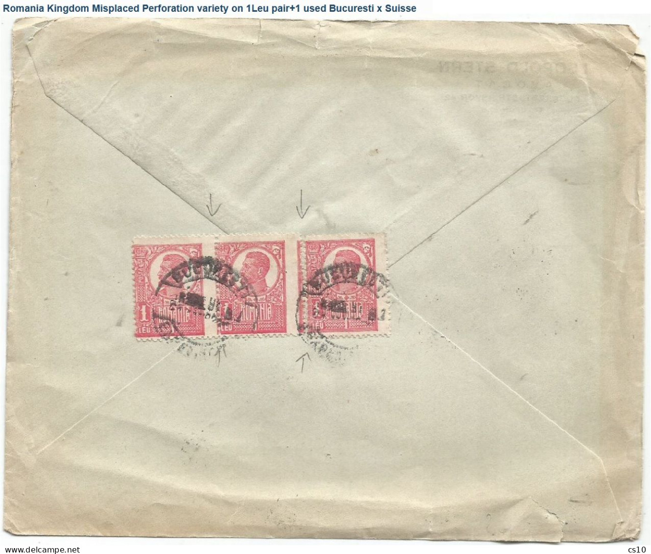 Romania Kingdom Postal History Lot #2 Tourists Stationery Uprated + 1 Nice Variety On Cover X Suisse - Poststempel (Marcophilie)