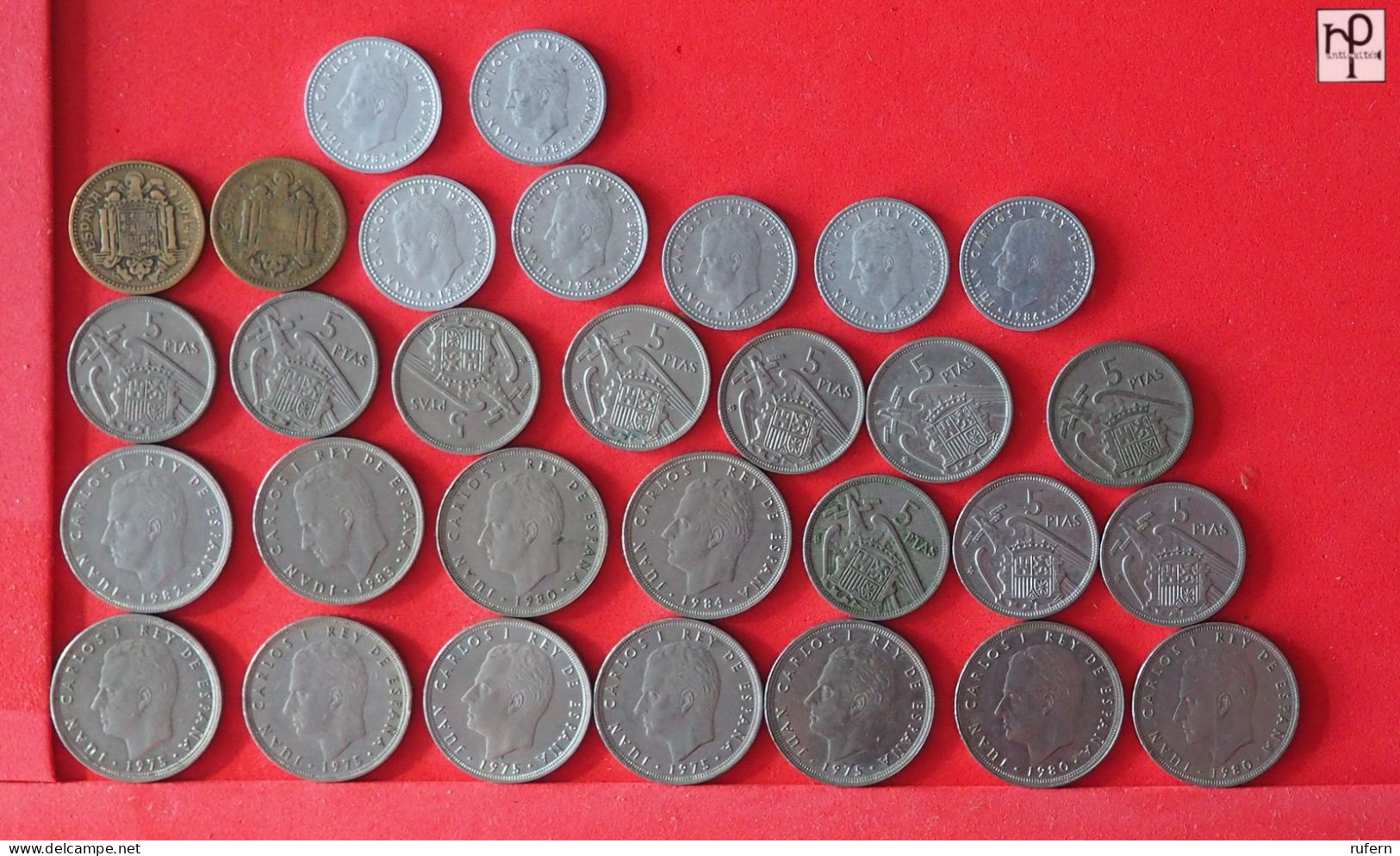 SPAIN  - LOT - 30 COINS - 2 SCANS  - (Nº57827) - Mezclas - Monedas