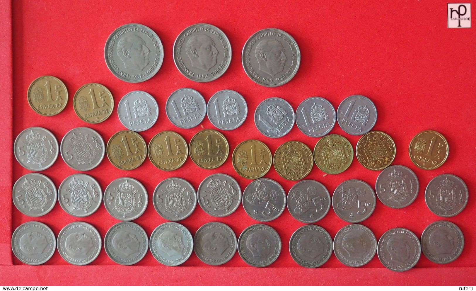 SPAIN  - LOT - 41 COINS - 2 SCANS  - (Nº57828) - Mezclas - Monedas