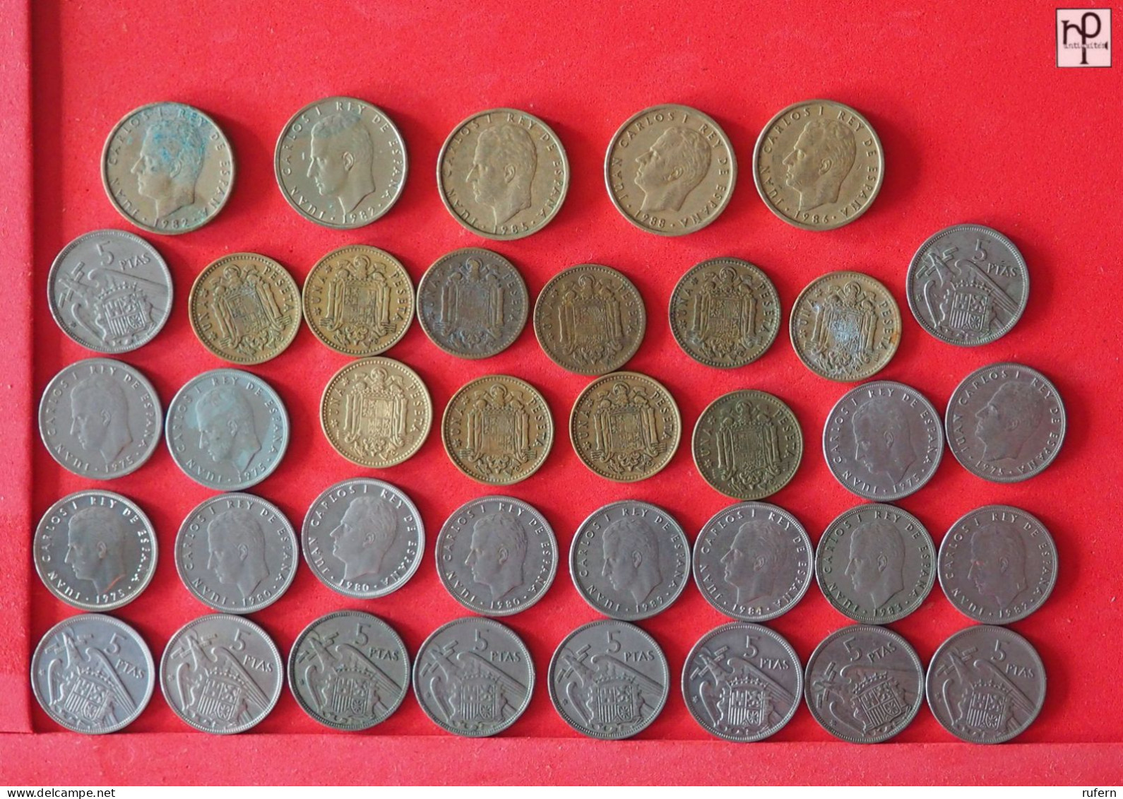 SPAIN  - LOT - 37 COINS - 2 SCANS  - (Nº57829) - Lots & Kiloware - Coins