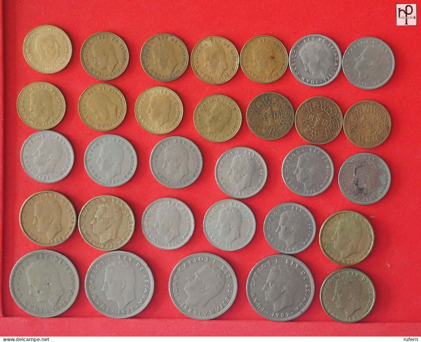 SPAIN  - LOT - 31 COINS - 2 SCANS  - (Nº57830) - Mezclas - Monedas