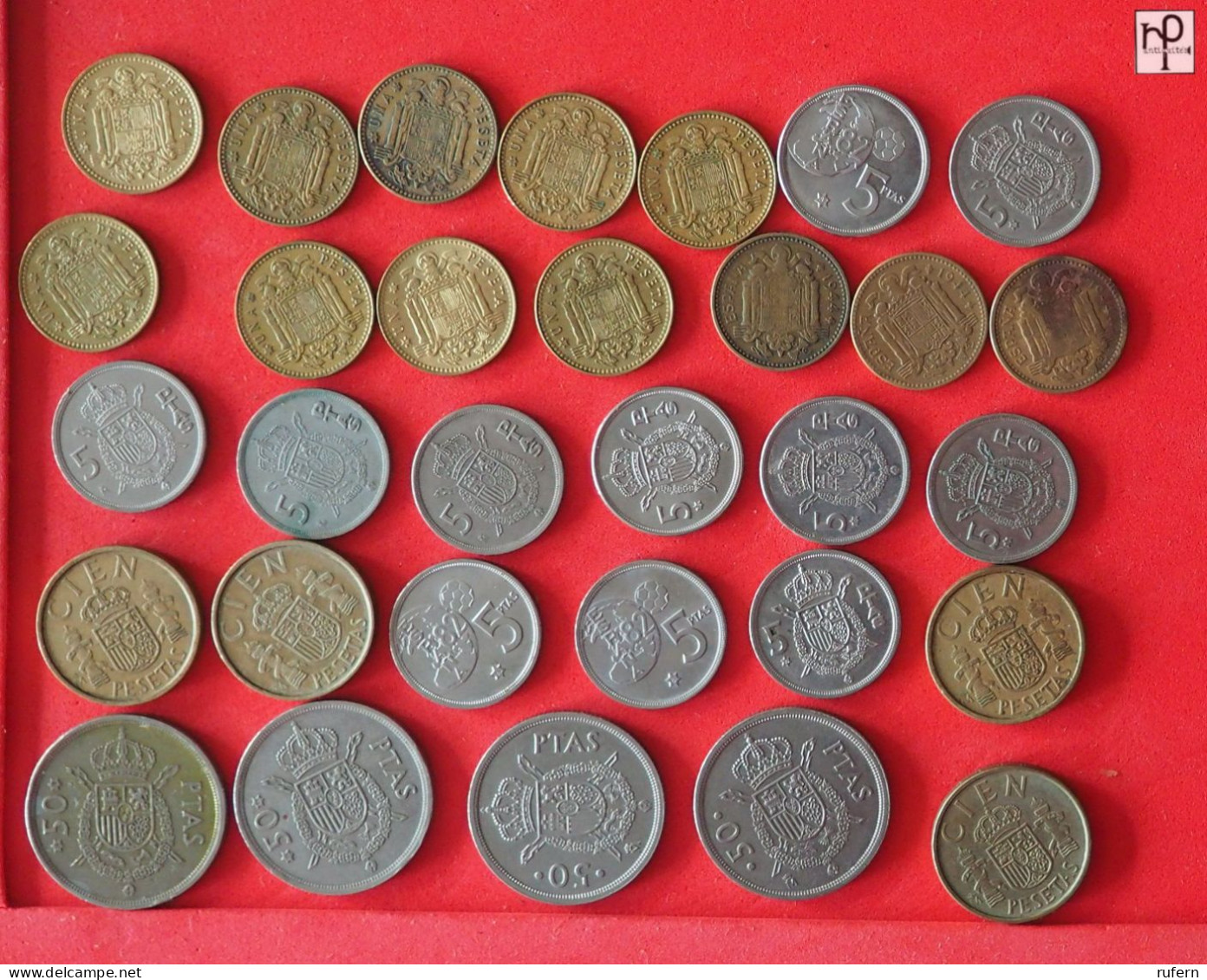 SPAIN  - LOT - 31 COINS - 2 SCANS  - (Nº57830) - Mezclas - Monedas