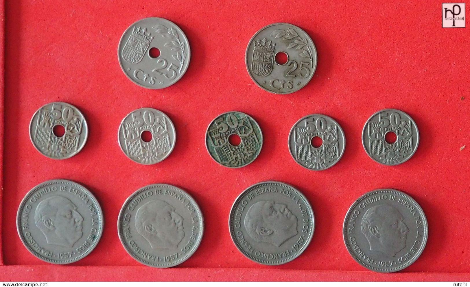 SPAIN  - LOT - 11 COINS - 2 SCANS  - (Nº57832) - Alla Rinfusa - Monete