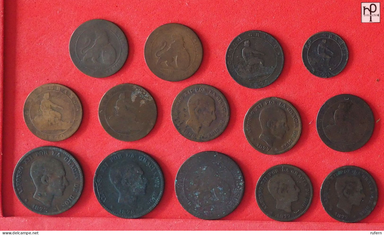 SPAIN  - LOT - 14 COINS - 2 SCANS  - (Nº57833) - Kiloware - Münzen