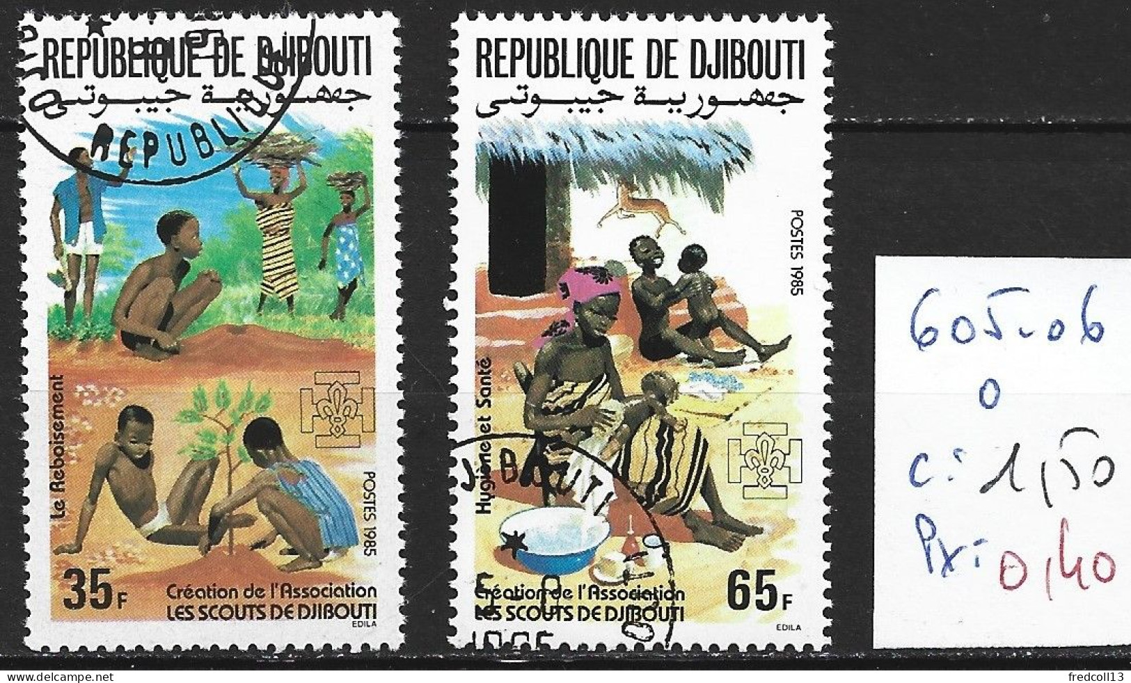 DJIBOUTI 605-06 Oblitérés Côte 1.50 € - Djibouti (1977-...)