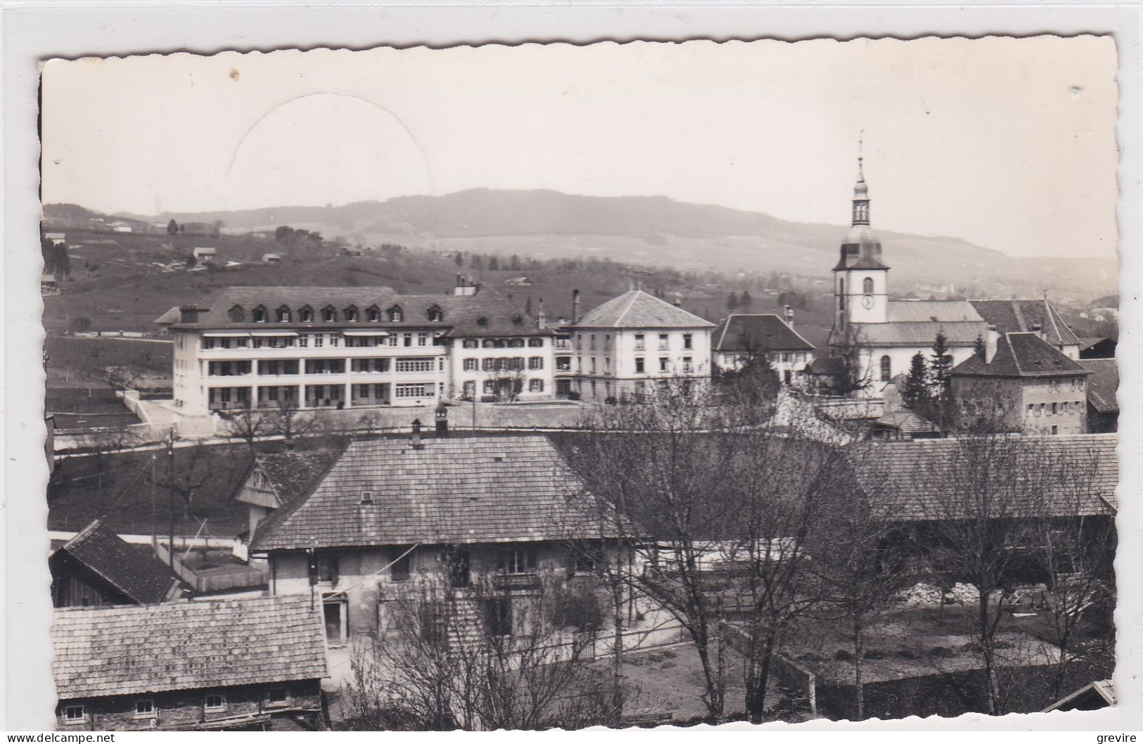 Riaz, Hôpital Et Maisons Au Premier Plan. Carte-photo - Riaz