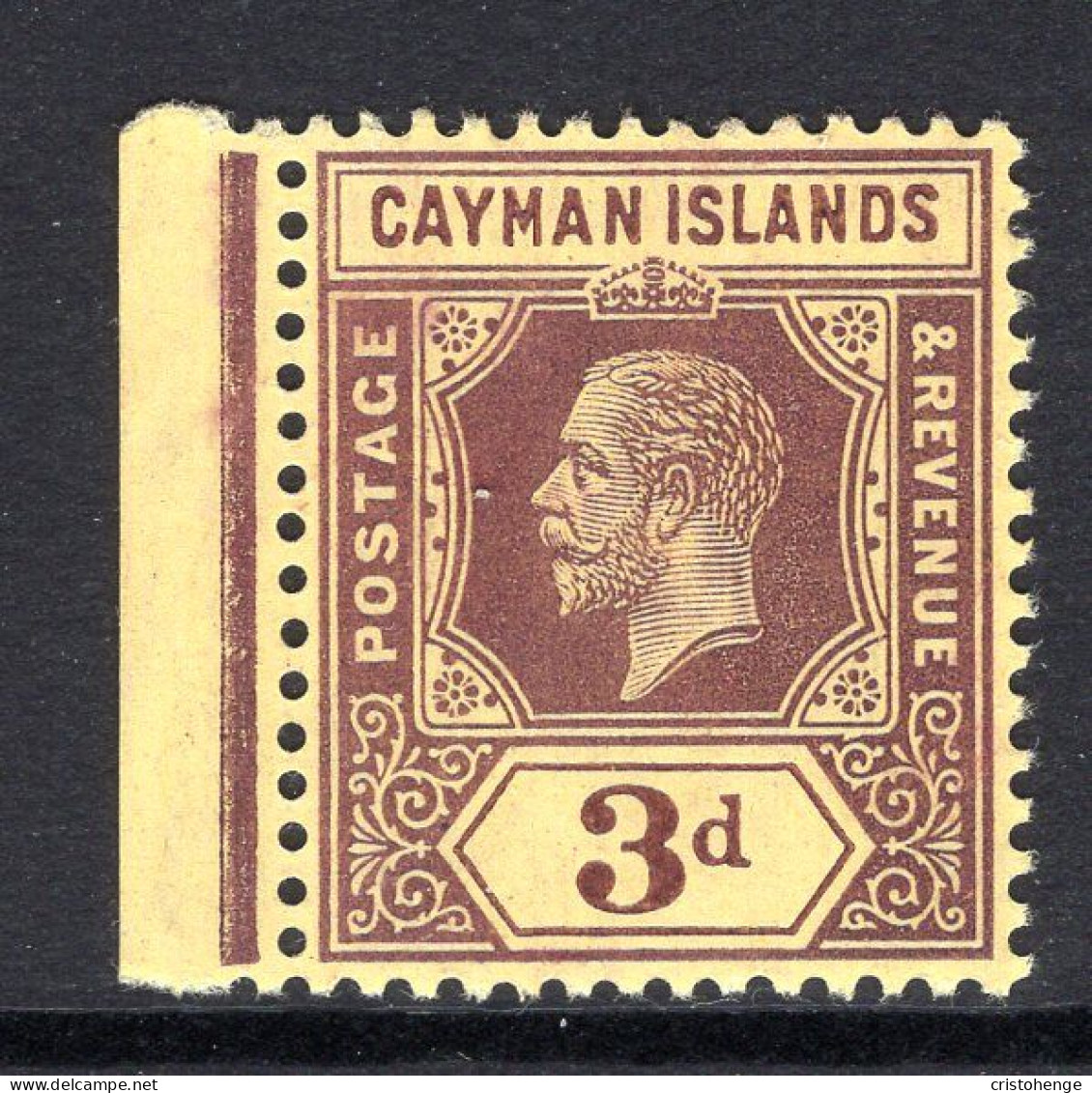 Cayman Islands 1912-20 KGV - Wmk. Mult. Crown CA - 3d Purple On Lemon HM (SG 45b) - Cayman Islands