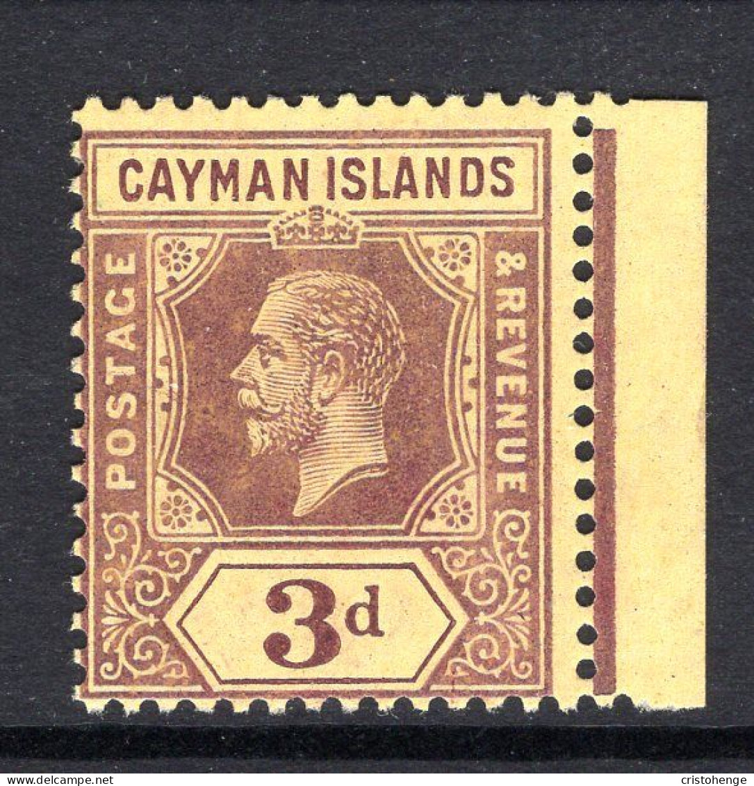 Cayman Islands 1912-20 KGV - Wmk. Mult. Crown CA - 3d Purple On Orange-buff HM (SG 45c) - Cayman Islands