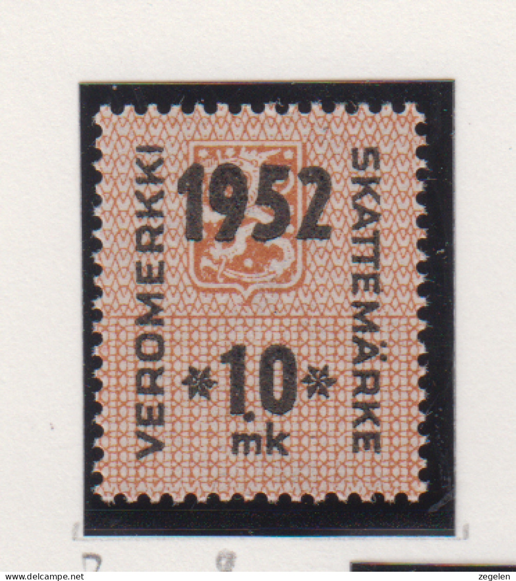 Finland Fiskale Zegel Cat. Barefoot Veromerkki/Income Tax 31 Jaar 1952 - Revenue Stamps