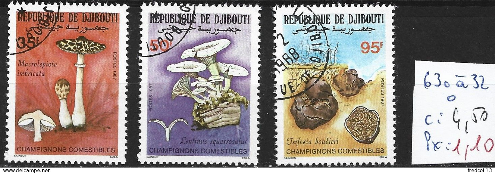 DJIBOUTI 630 à 32 Oblitérés Côte 4.50 € - Djibouti (1977-...)