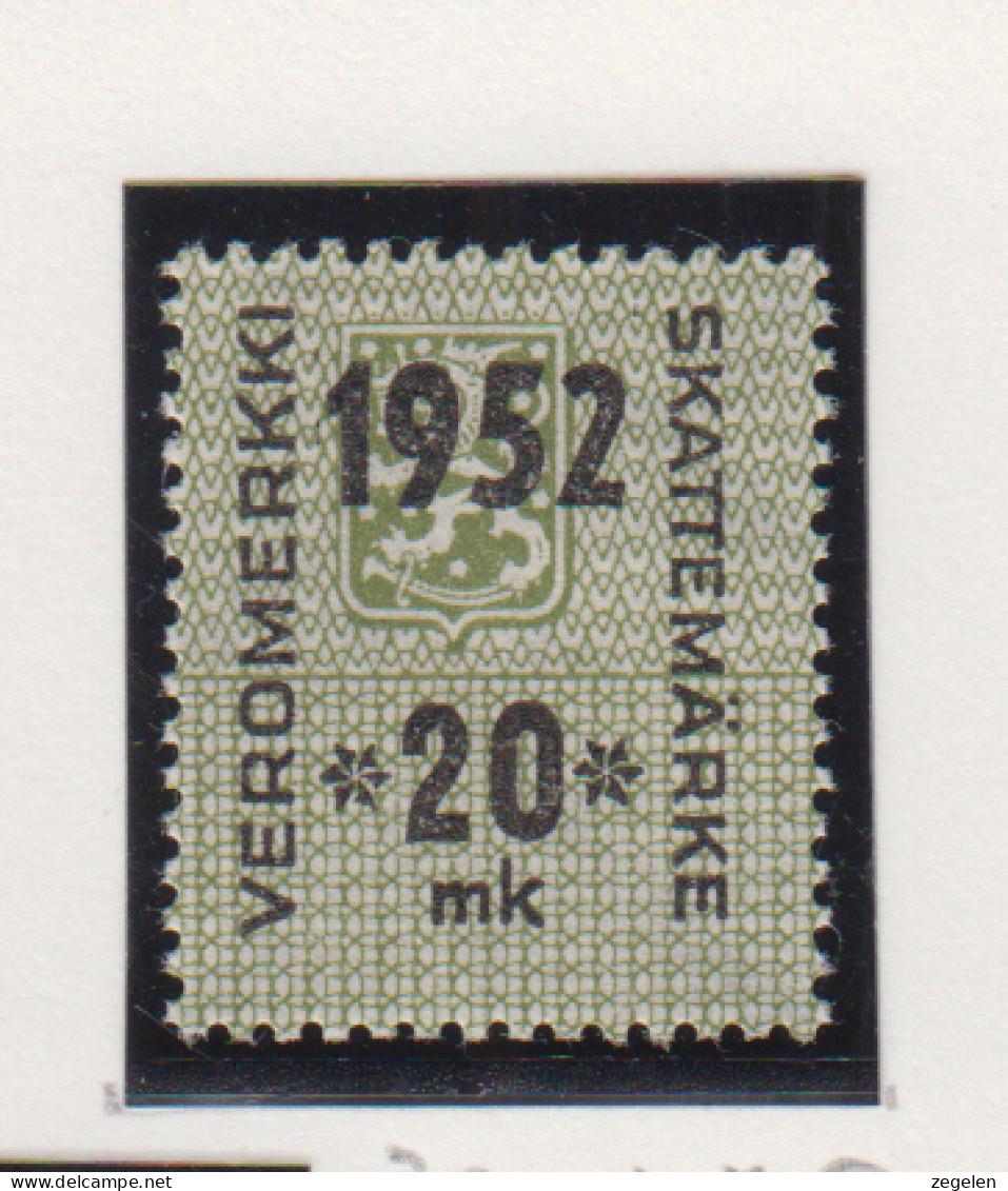 Finland Fiskale Zegel Cat. Barefoot Veromerkki/Income Tax 32   Jaar 1952 - Revenue Stamps