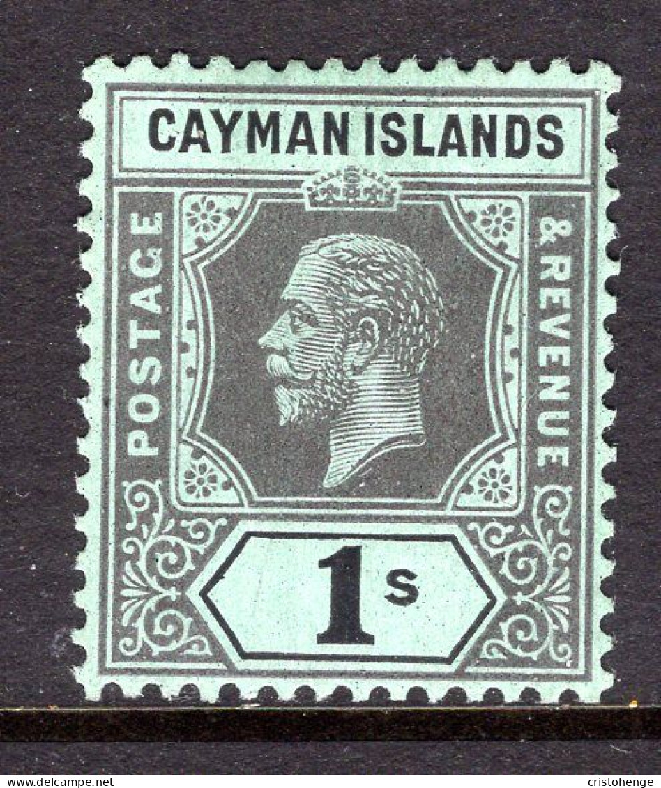 Cayman Islands 1912-20 KGV - Wmk. Mult. Crown CA - 1/- Black On Green HM (SG 48) - Cayman Islands