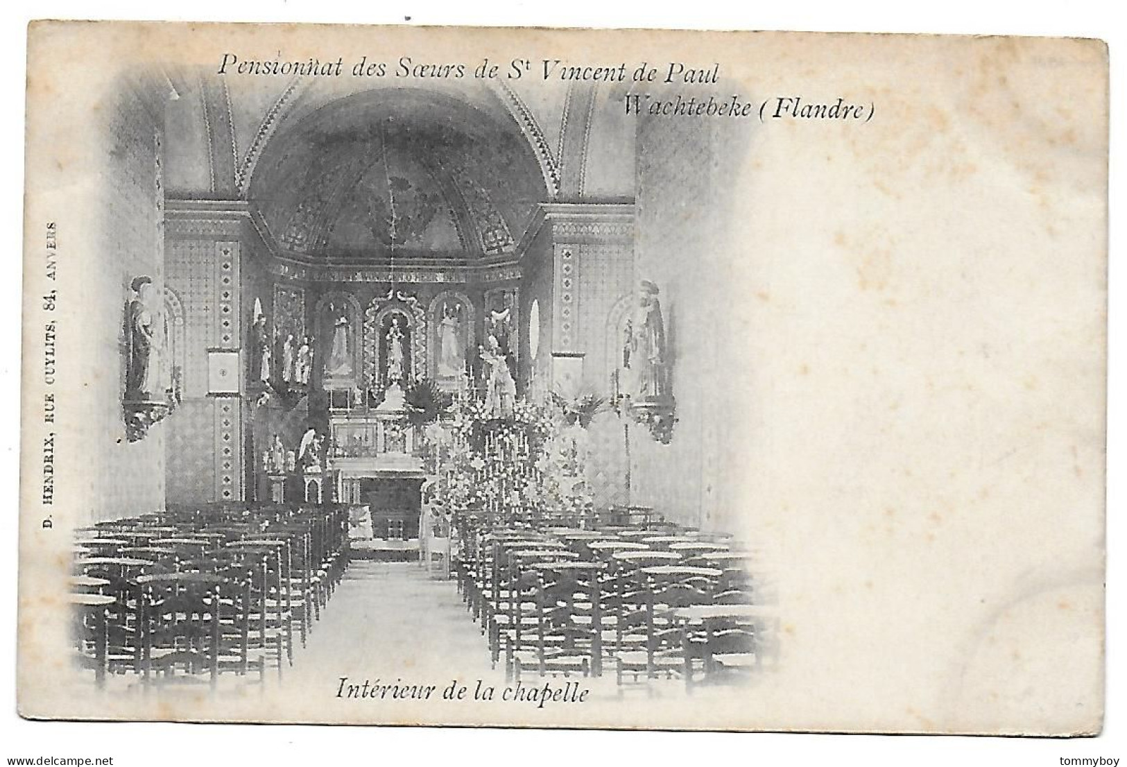 CPA Wachtebeke, Pensionnat De St Vincent De Paul, Intérieur De La Chapelle - Wachtebeke