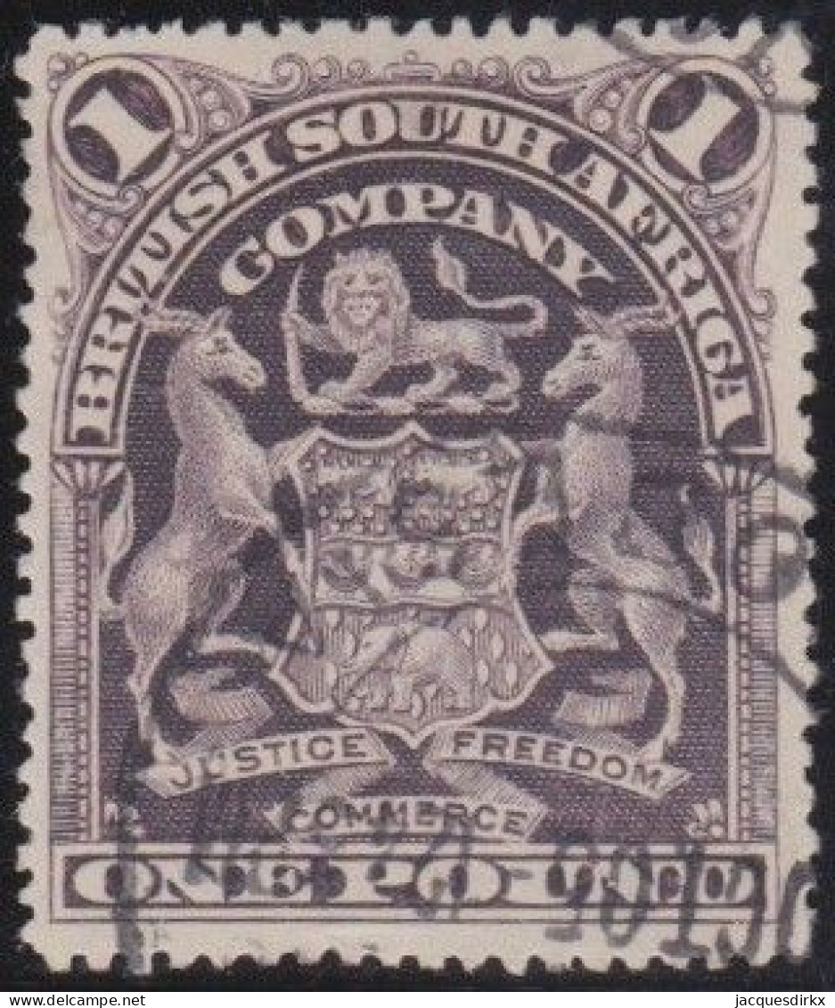 British South Africa Company      .    SG  .   90  (2 Scans)       .  O   .   Cancelled - Usati