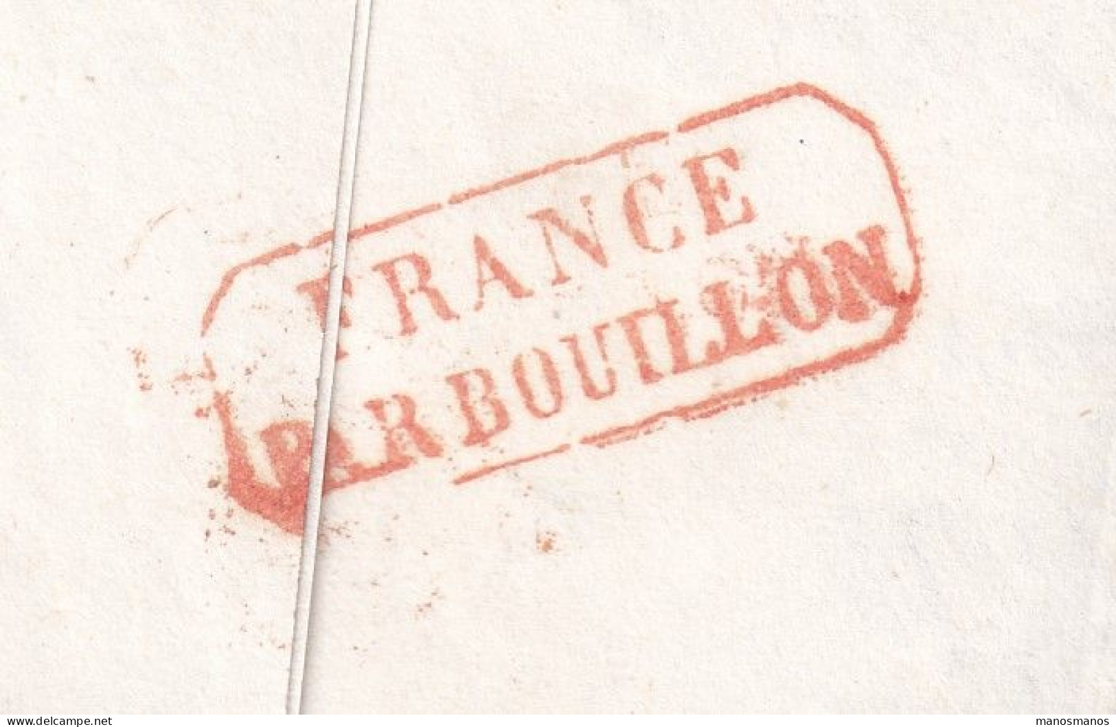 DDFF 514 - Lettre Précurseur De France CARIGNAN 1847 - Marque D'entrée Belge FRANCE PAR BOUILLON - Bureaux De Passage