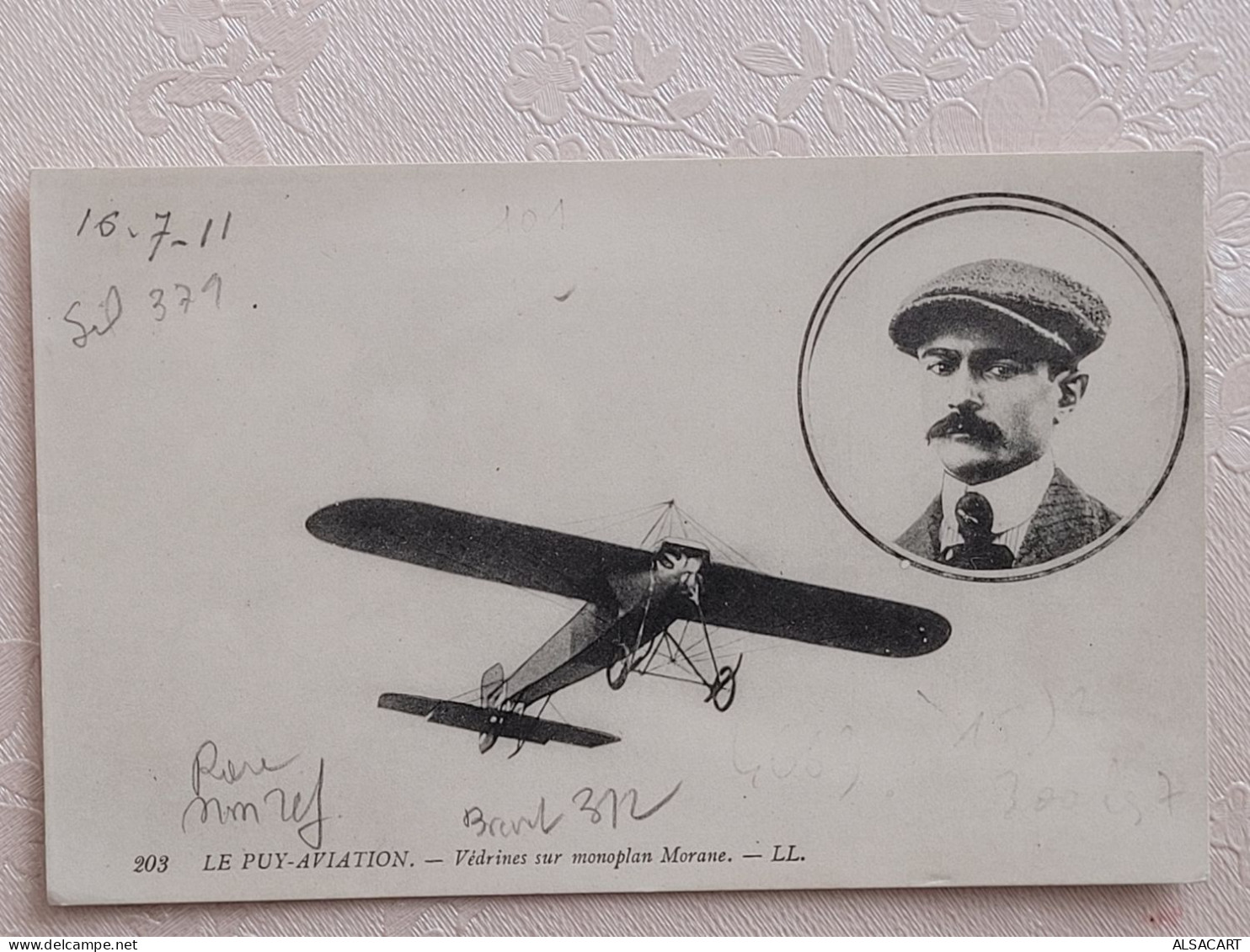 Le Puy Aviation , Védrine Sur Monoplan Morane - Airmen, Fliers
