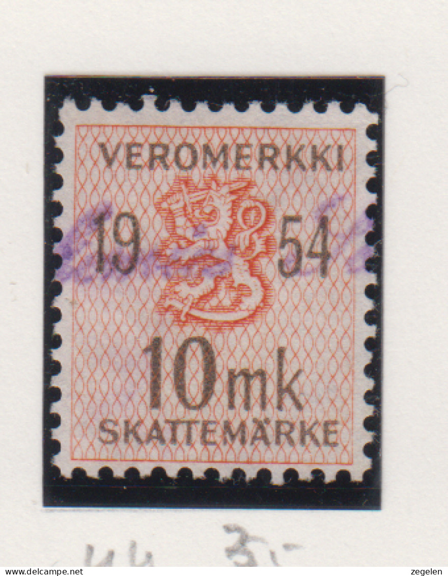 Finland Fiskale Zegel Cat. Barefoot Veromerkki/Income Tax 44  Jaar 1954 - Revenue Stamps