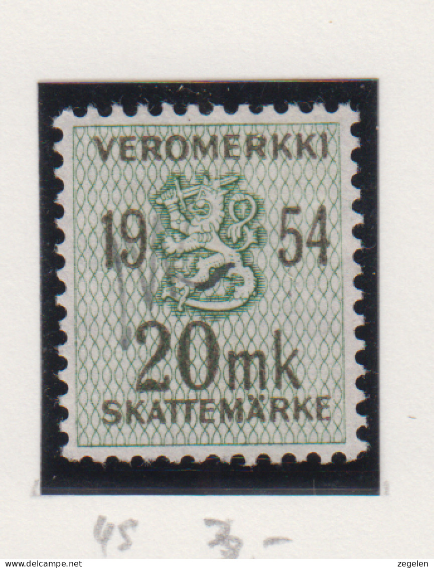 Finland Fiskale Zegel Cat. Barefoot Veromerkki/Income Tax 45  Jaar 1954 - Fiscale Zegels
