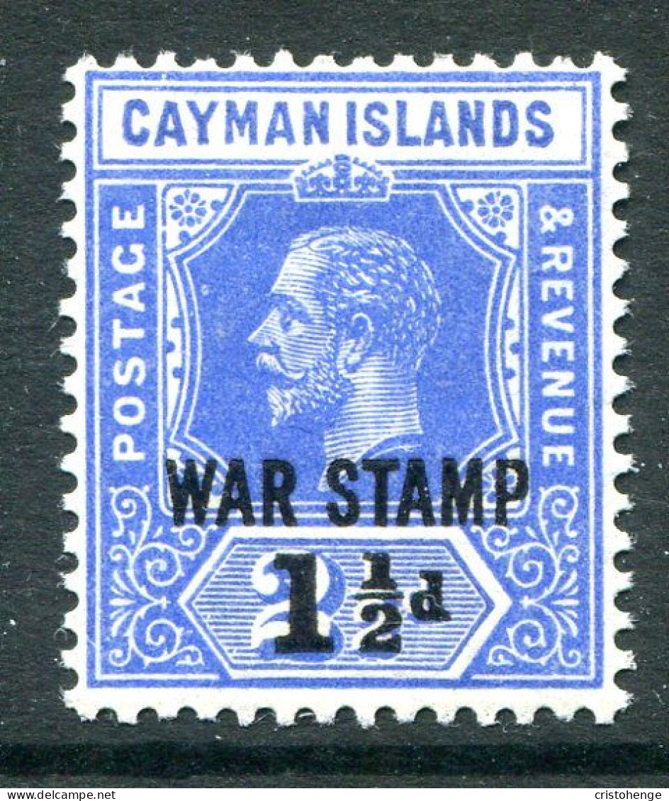 Cayman Islands 1917 KGV - WAR TAX - 1½d On 2½d Deep Blue HM (SG 56) - Cayman Islands