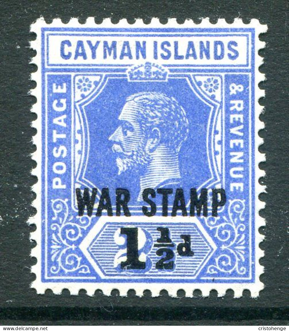 Cayman Islands 1917 KGV - WAR TAX - 1½d On 2½d Deep Blue HM (SG 56) - Cayman Islands