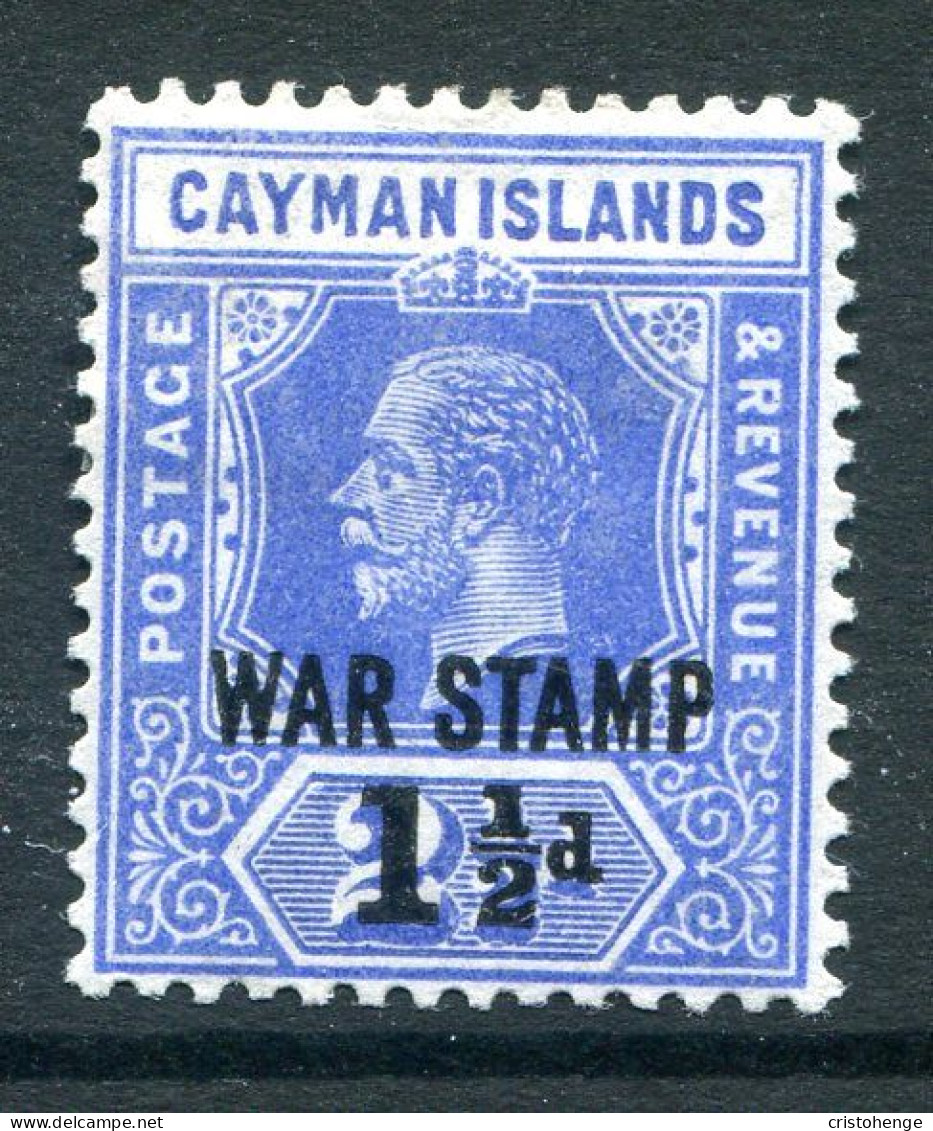 Cayman Islands 1917 KGV - WAR TAX - 1½d On 2½d Deep Blue HM (SG 56) - Cayman Islands
