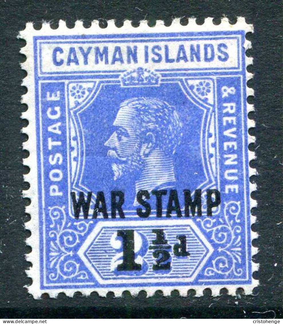 Cayman Islands 1917 KGV - WAR TAX - 1½d On 2½d Deep Blue HM (SG 56) - Cayman Islands