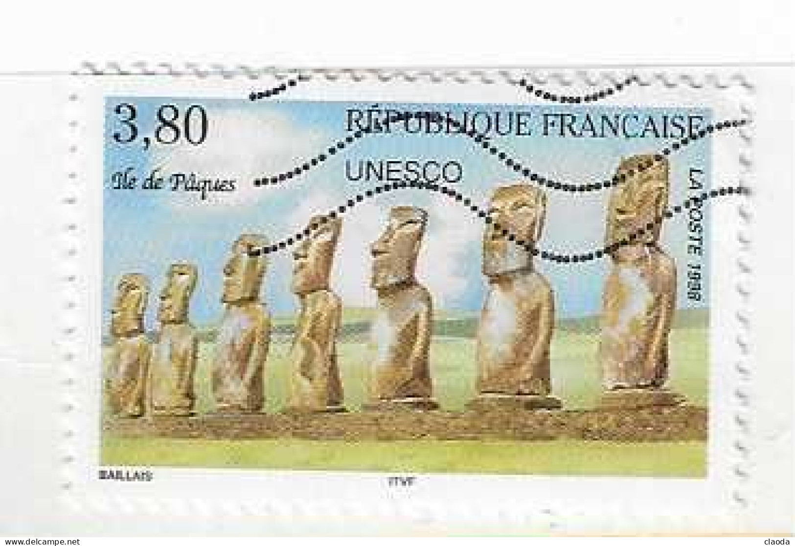 766 TP - FRANCE - UNESCO 1998 - ÎLE DE PÂQUES - Usados