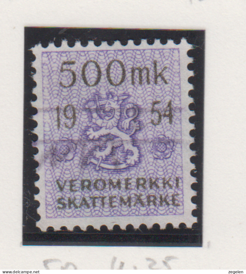 Finland Fiskale Zegel Cat. Barefoot Veromerkki/Income Tax 50    Jaar 1954 - Revenue Stamps