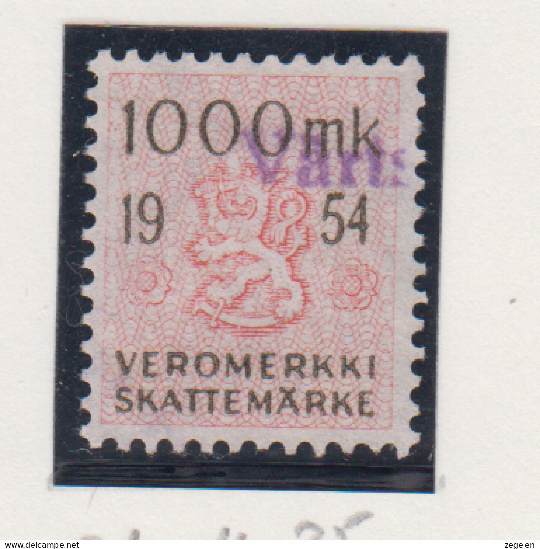 Finland Fiskale Zegel Cat. Barefoot Veromerkki/Income Tax 51    Jaar 1954 - Revenue Stamps