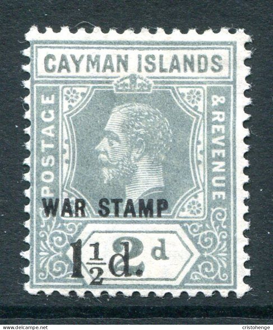 Cayman Islands 1919-20 KGV - WAR TAX - 1½d On 2d Grey HM (SG 58) - Cayman Islands