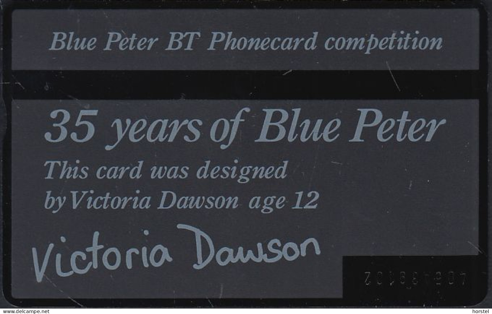 UK Btc 110 Blue Peter (3) - Victoria Dawson - 20 Units - 405A - BT Allgemeine