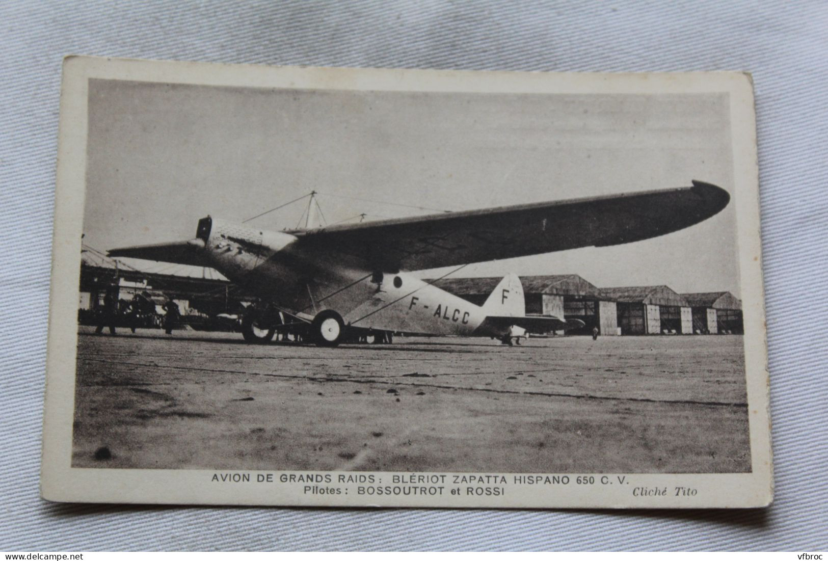 Avion Bleriot Zapatta, Moteur Hispano 650 Cv, Aviation - 1919-1938: Entre Guerres