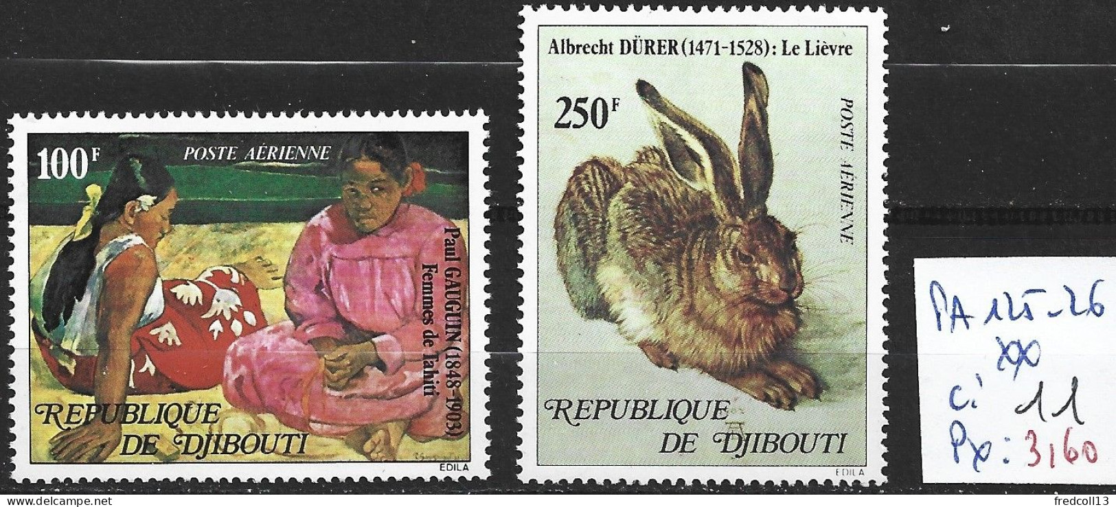 DJIBOUTI PA 125-26 ** Côte 11 € - Djibouti (1977-...)