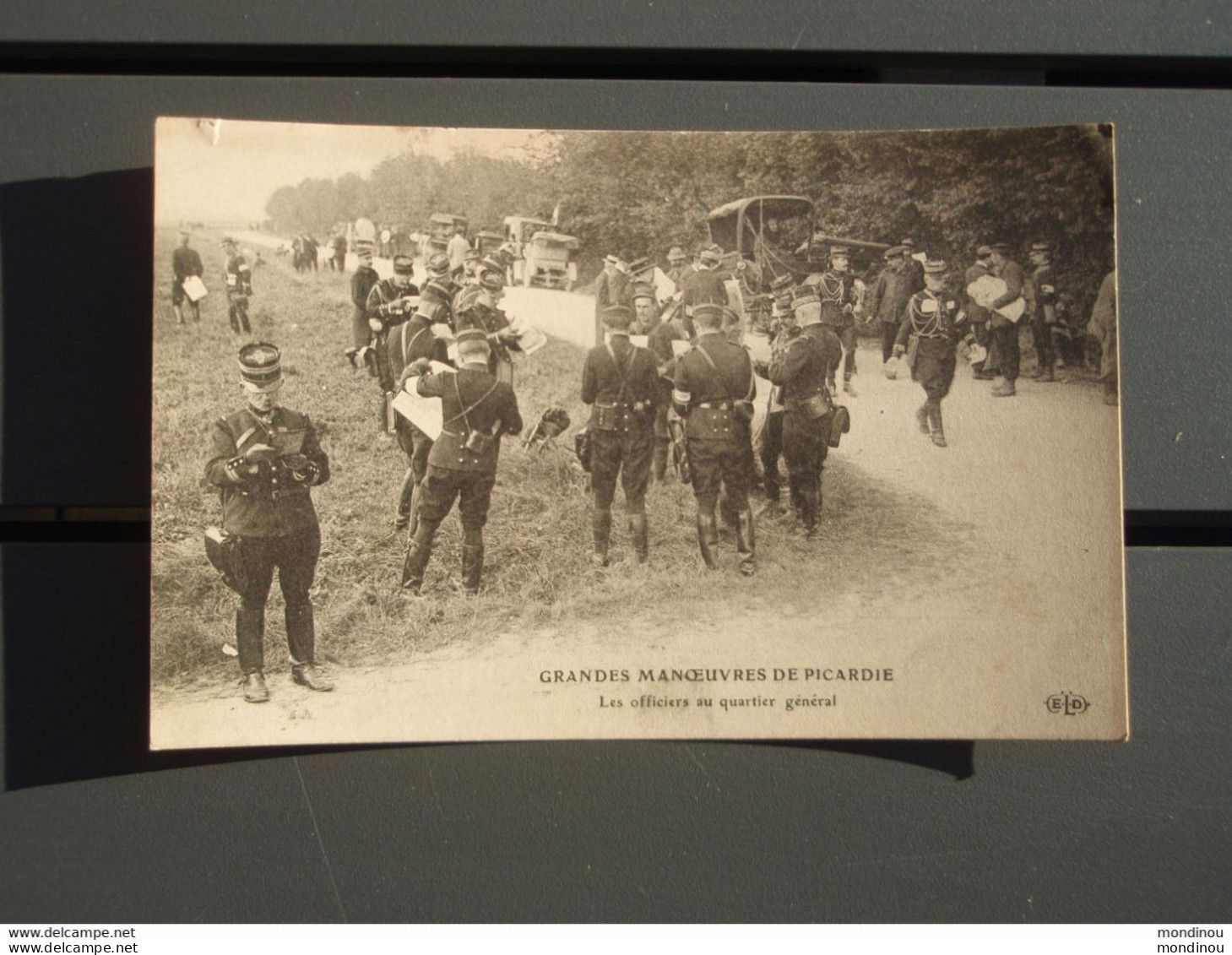 Cpa Grandes Manoeuvres De Picardie - Les Officiers Au Quartier Général - - Picardie