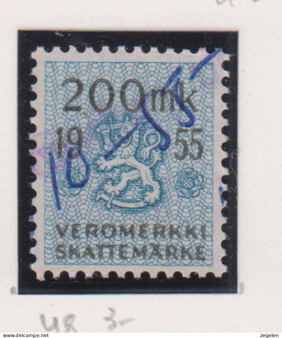 Finland Fiskale Zegel Cat. Barefoot Veromerkki/Income Tax 48    Jaar 1955 - Revenue Stamps