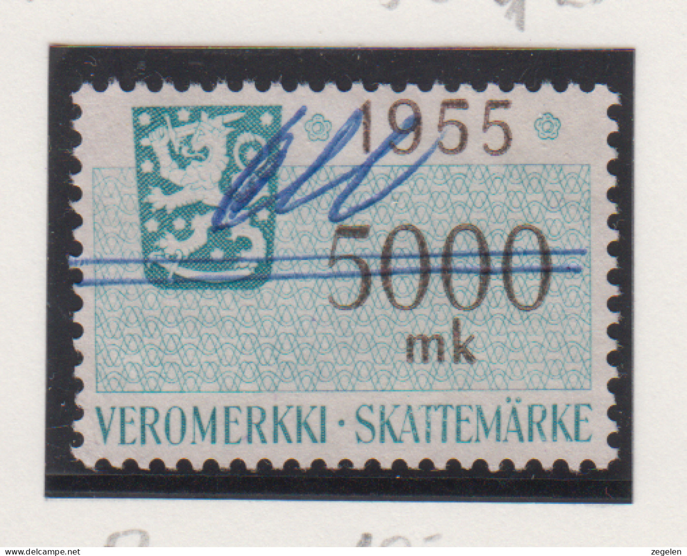 Finland Fiskale Zegel Cat. Barefoot Veromerkki/Income Tax 53    Jaar 1955 - Revenue Stamps
