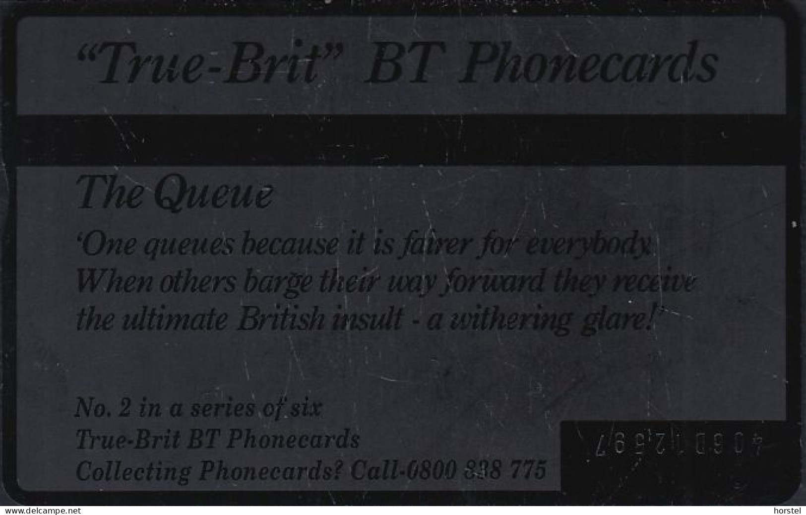 UK Btc 117 True Brits (2) - Comic - Queue Here - 50 Units - 406D - BT Allgemeine