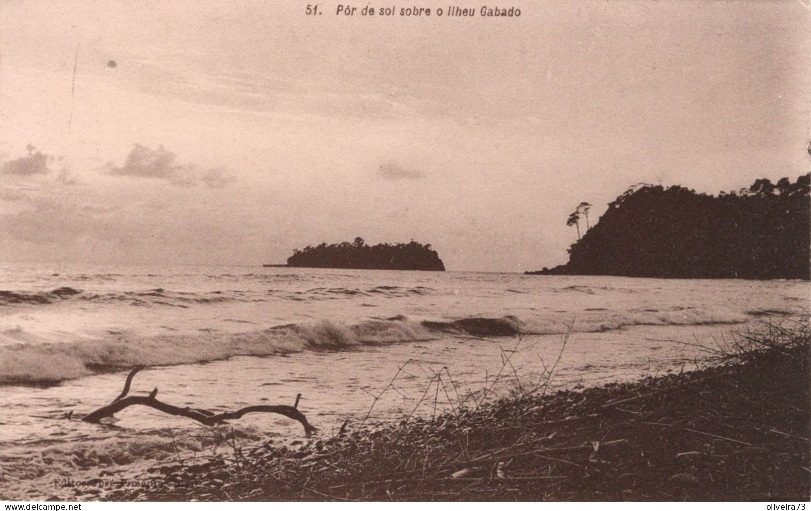 SÃO TOMÉ - Pôr Do Sol Sobre O Ilheu Gabado - Sao Tome And Principe