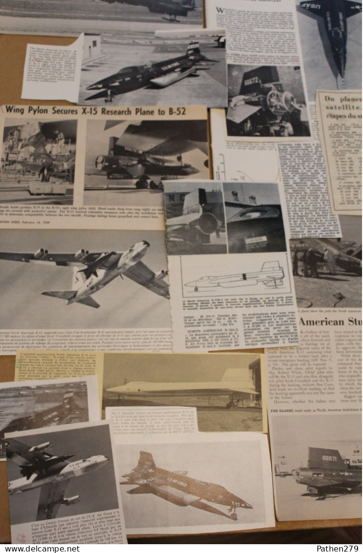 Lot De 307g De Coupures De Presse Et Photo De L'aéronef Américain North American X-15 - Aviation