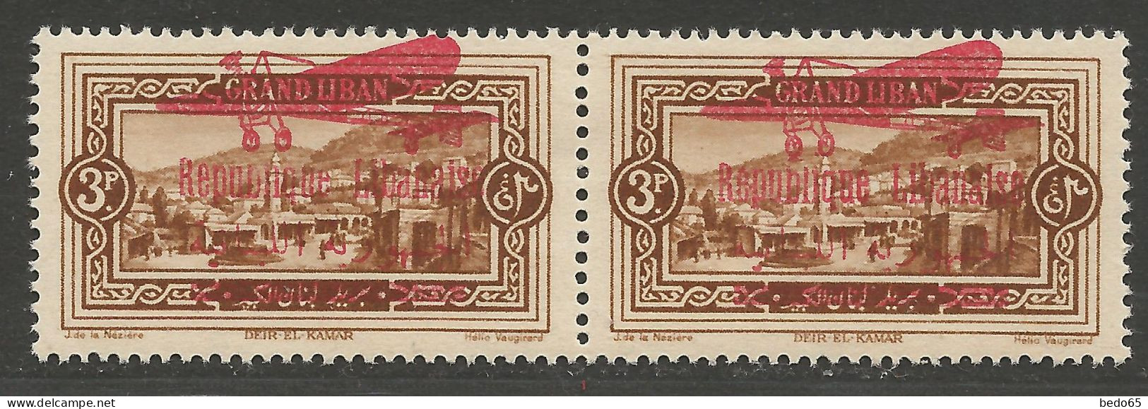 GRAND LIBAN PA N° 33 Sans Accent Sur Le 1er E De Republique Tenant à Normal NEUF** LUXE SANS CHARNIERE / Hingeless / MNH - Poste Aérienne