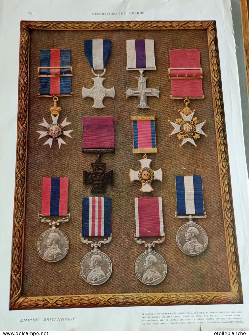 Photo, Livre Grande Guerre 1914-1918 - Médailles Militaires Décorations France Belgique Grande Bretagne ... - Gran Bretaña