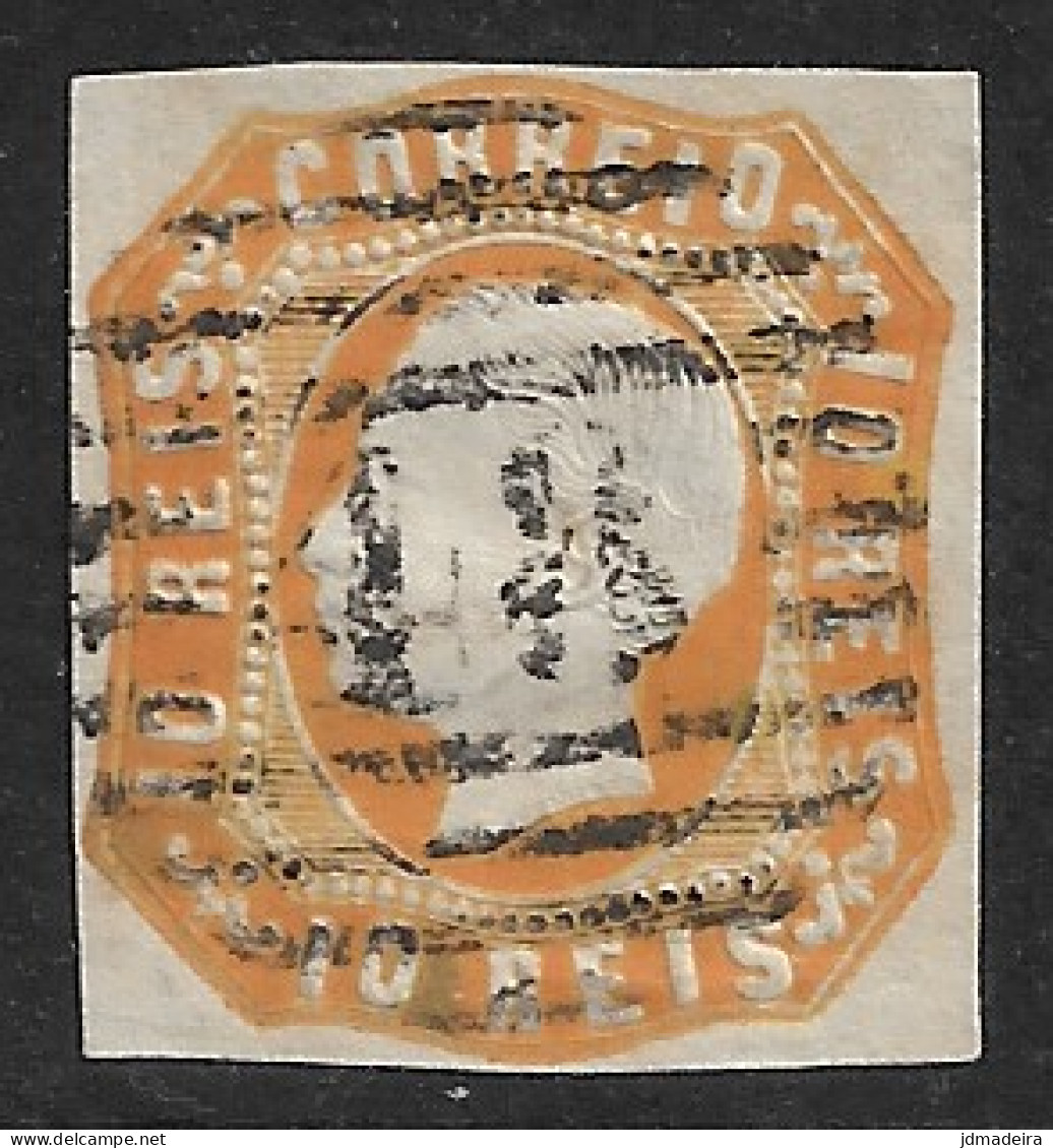 Angra – 1862 King Luiz 10 Réis 48 Numeric Cancel - Angra