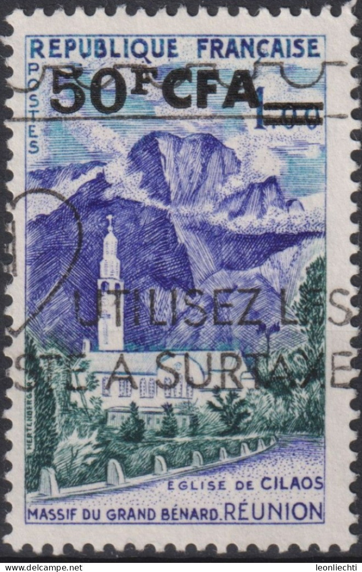 1960 Frankreich ° Mi:RE 411, Sn:FR-RE 335, Yt:FR-RE 352A, Sg:RE 397, City Views And Landscapes (CFA Franc) - Usati